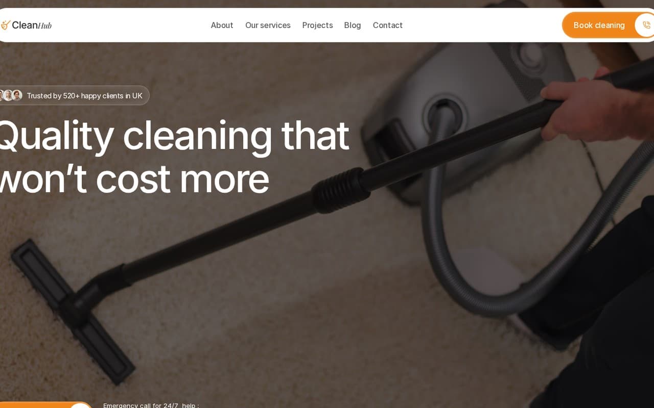 CleanHub site hero