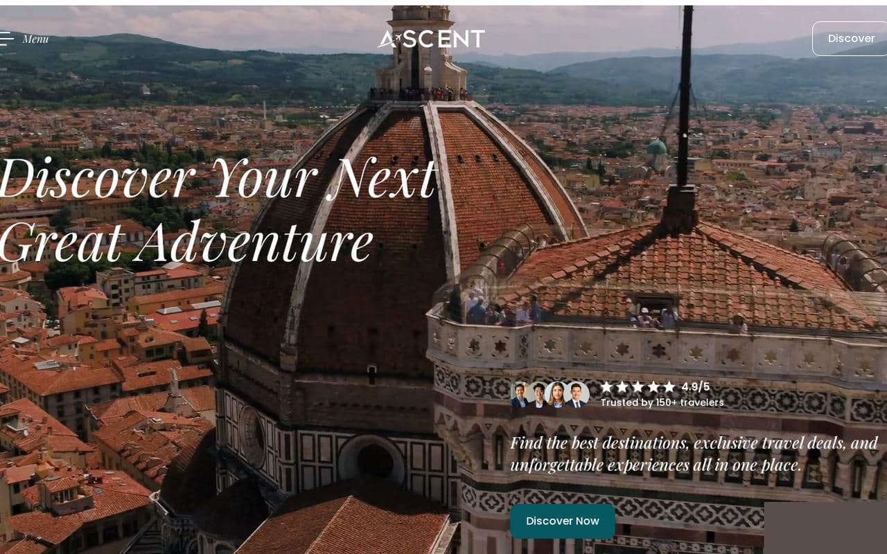 Ascent travel site hero